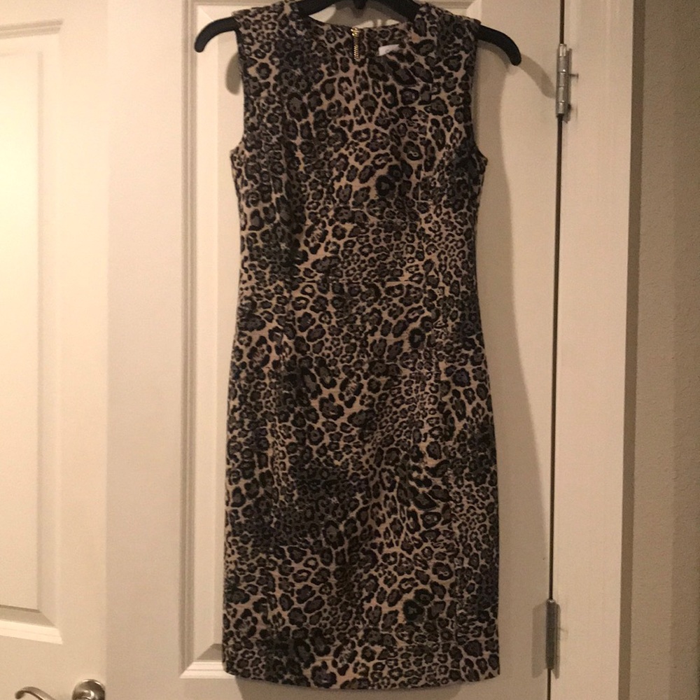 Leopard print sheath dress